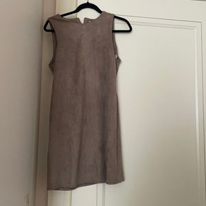 Faux tan suede dress size large